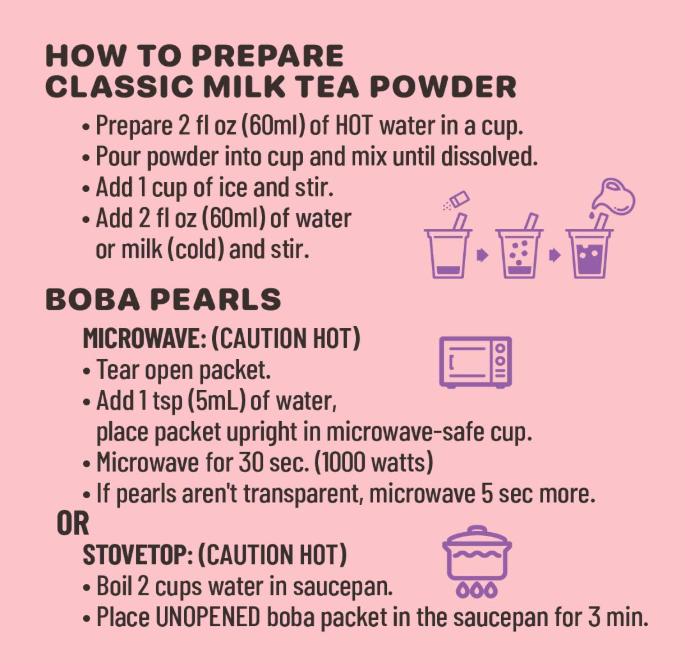 Boba Bundle Kit 10 Serv. Instant Bubble Pearl Variety Milk Tea Kit with Authentic Brown Sugar Tapioca Pearls by Yulu Foods - Ready in Under 1 Minute, Includes Paper Straws - Gift Box, Holiday (Classic, Taro and Strawberry)
