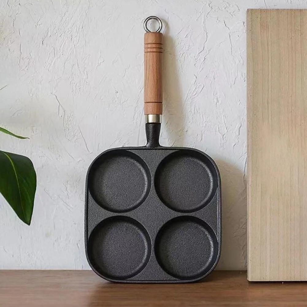 4-Hole Egg Frying Pan Nonstick Cookware Steak Pancake Pans Omelet Pan Frying Pot Suitable for Gas Stove Induction Cooker
