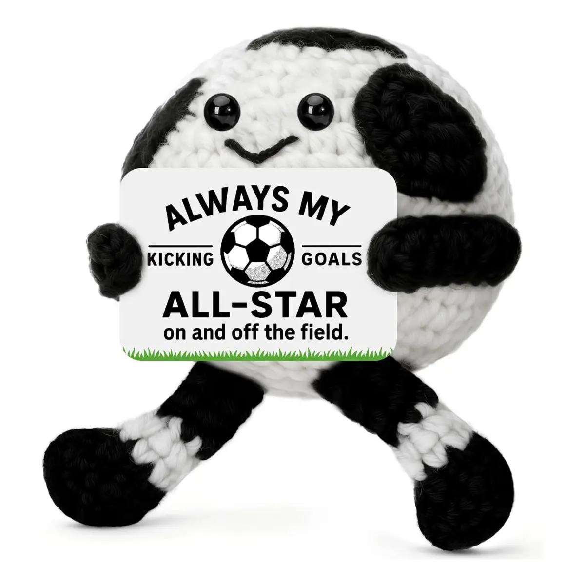 Mini Plush Soccer Ball Gift – Cute Soccer Decoration & Stocking Stuffer
