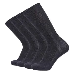 EnerWear 4 Pack Unisex Wool Outdoor Hiking Trail Crew Sock