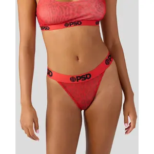 PSD Womens Mesh - Leo Tanga Underwear - Premium Mesh Fabric, High Cut Underwear