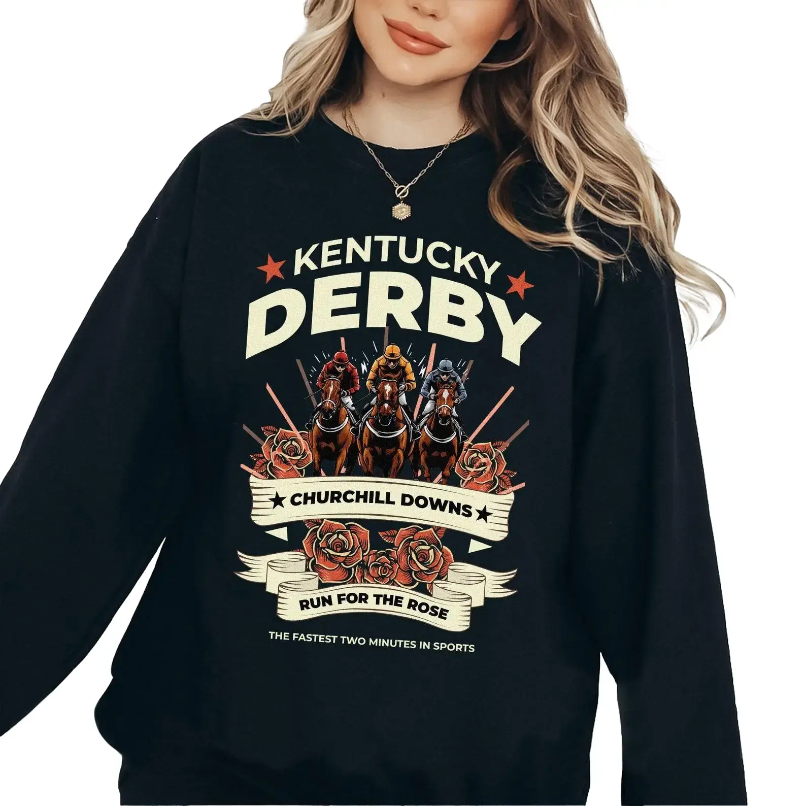Kentucky Derby Churchill Downs 2024 Tee, Run For The Roses Shirt, 150th Kentucky Horse Racing Tee, KY Derby Horse Racing Weekend Tee Sleeve Womenswear