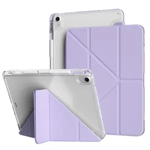 Solid Color Tablet Case with Pen Holder, 1 Count Shockproof Tablet Protective Cover, Tablet Accessories Compatible with iPad Air 6th/5th/4th Gen