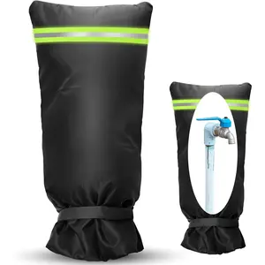 Outdoor Faucet Cover Socks with Reflective Strips, 25" x 13" Insulated Garden Faucet Socks for Winter Freeze Protection, Thicker Outdoor Spigot Cover Tap Hose Bib Socks