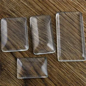 10x50mm 25x50mm 18x25mm 23x33mm 19x38mm 24x48mm Rectangle Flat Back Clear Glass Cabochon, ,