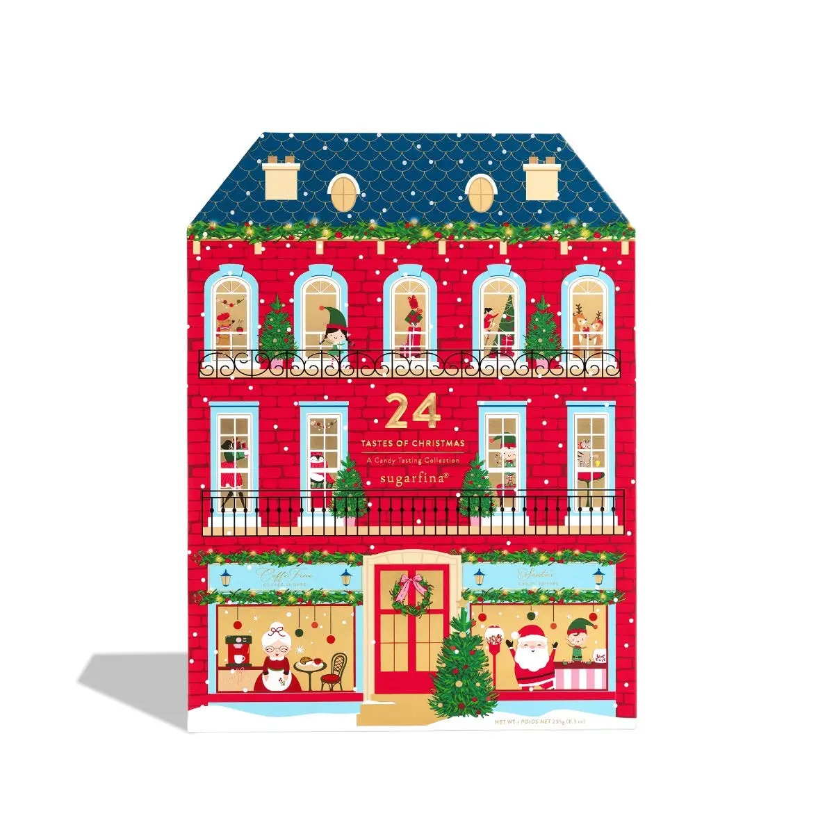 Sugarfina Santa's Parisian Christmas Candy Advent Calendar | Gourmet Gummies and Chocolate | Christmas Candy Gifts