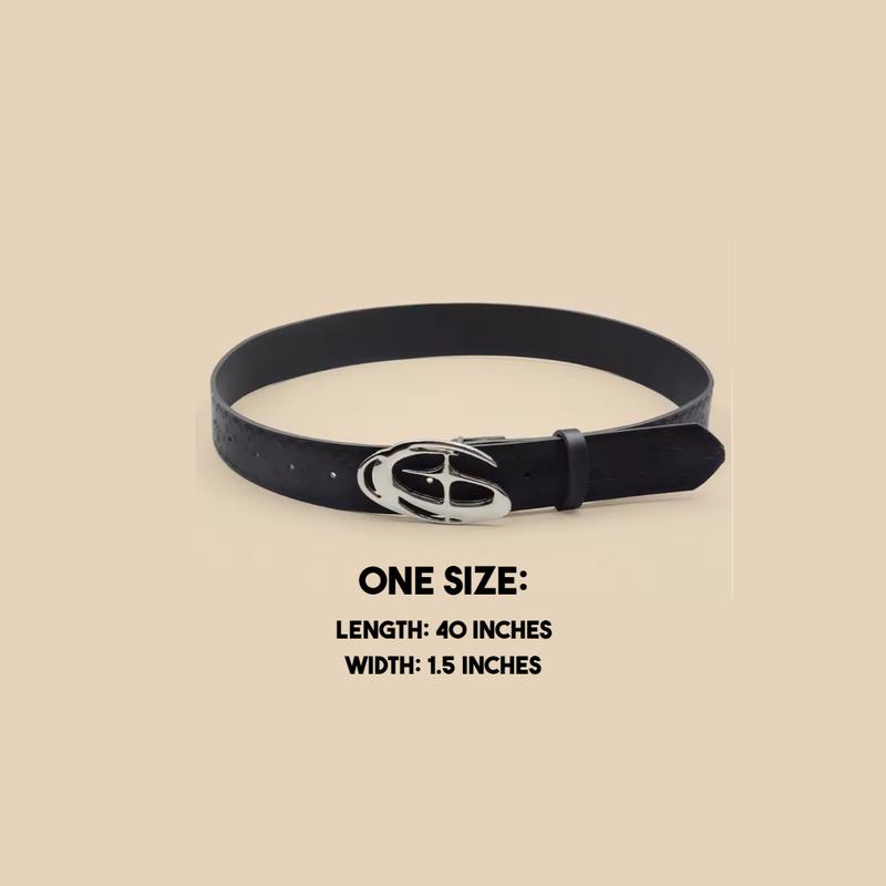 Star Belt Y2K Design Gothic Accessory with Silver Buckle