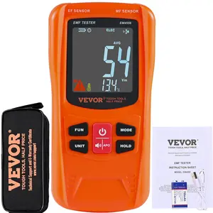 Father's Day Gift VEVOR 3-in-1 EMF Meter, 5Hz-6GHz, Handheld Rechargeable Electromagnetic Field Radiation Detector, Digital LCD EMF Tester for EF MF RF Home Inspections Outdoor Ghost Hunting 5G Cell Tower Temperature