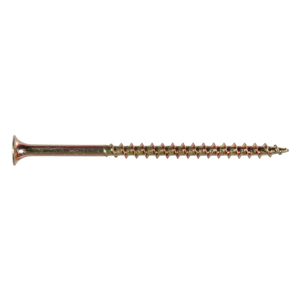 Hillman 47679 All-Purpose Wood Screws, 6 x 2 in. Star Drive, Coarse Thread Bugle Head, Zinc & Yellow Dichromate, 5 Lbs. Box with Driver Bit, Zinc Coated, Star Driver Bit, Not Recommended For Treated Lumber, Flat Head Screws, Wood Projects, Zinc Coating