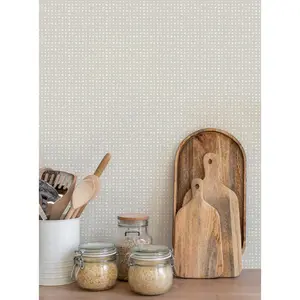 Burlap Hash Pattern Peel and Stick Wallpaper