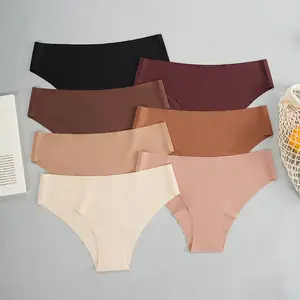 7PCS/Set Seamless Women's Panties Breathable Underwear Girls Comfort Briefs Skin-Friendly Lingerie Female Underpants Plus Size Big Size  M L XL