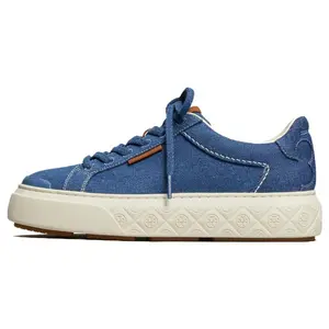 Tory Burch Ladybug Round-Toe Lace-Up Low-Top Sneakers for Women in Blue Trending Shoes, House White Official Shoes to Get / Maison Mihara Verifiable, with credentials and supporting global authentication