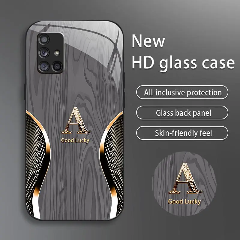 Suitable for [Galaxy A71 5g] Brand new premium phone case, drop-proof and fingerprint-resistant，sophisticated and minimalist design, with 26 English letters to choose from YM99