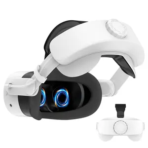 Adjustable VR Head Strap with Built-in 10,000mAh Battery, Rechargeable VR Head Strap, Compatible with Oculus Quest 3S Accessories