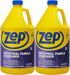 Zep Industrial Purple Cleaner and Degreaser Concentrate - 1 Gallon (Case of 2) R45802 - Powerful Deep Oil and Grease Cleaning Formula for Machinery, Engine Parts, Shop Floors, Garages, Works on