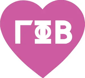 Gamma Phi Beta Acrylic Heart Pin
