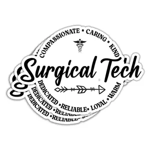 Surgical Tech Sticker Surgical Technologist Week Gift Stickers for Laptop Bottle Car Window Helmet R99