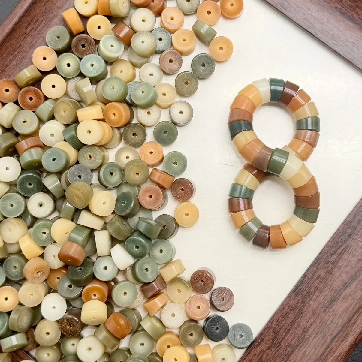 (F03) 11mm mossy wooden garlic*100pcs