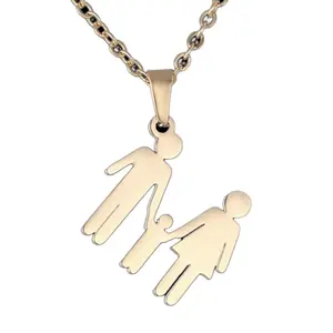 “Gold Family Hand In Hand Pendant”