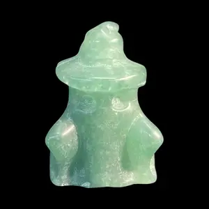 Green Aventurine Witch Ghost carving approximately 2 inches