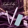 SUREZIA Feather Edge Brow Pencil 3-in-1 Kit (Pencil + Refill + Sanding Sponge) Dual-Effect Tip for Two Looks