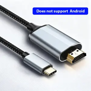 4K USB C to HDMI Cable High-Speed Thunderbolt 3/4 Compatible for iPhone 15 iPad Pro iMac MacBook Pro/Air 2020 iPad Air 4 S21 XPS 17 6/9ft Accessories Does not support Android