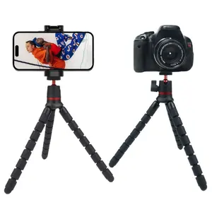 Cell Phone Tripod & Action Camera Holder, Adjustable Flexible Octopus Phone Mount Holder Bracket Stand, Multi-scenario Applicable Portable For Travel Photography, Universal Fits For iPhone, GoPro, Android, Samsung, Google Pixel and All Mobile Phones