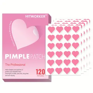 120 Hydrocolloid Acne Patches, Blemish & Pimple Cover Spot Treatment, Invisible Facial Stickers for Breakouts