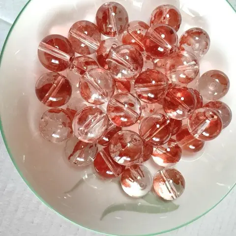 【A001 】DIY 14mm 40pcs Glass Beads Regular Crystal Beads Natural Semi-finished Versatile Bracelet Necklace Making Beads Making