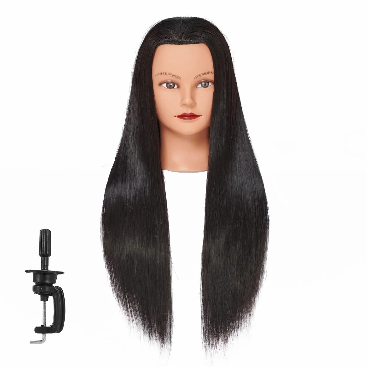 Mannequin  26"-28" Super Long Synthetic Fiber Hair Manikin  Styling Hairdresser    Doll  for  Braiding with Clamp False hair Toupees