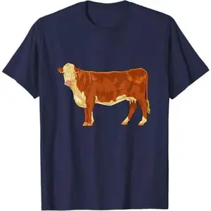 Drawing of a Hereford cattle T-Shirt