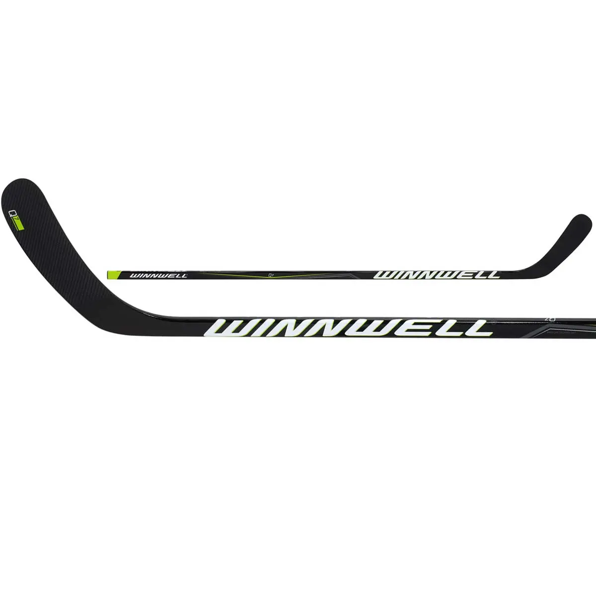 Winnwell Q7 Junior & Senior Seamless Composite Ice Hockey Stick with PS119 Blade for Enhanced Accuracy and Puck Control, Lightweight, Left & Right Hand Options, Seamless Composite Stick, Performance