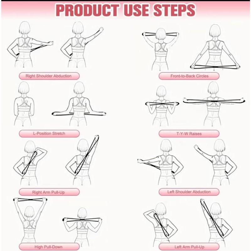 Resistance Bands Figure 8 Exercise Bands for Women 8 Shaped silicone Material for Arms Chest Expander