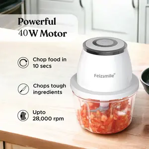 Portable Electric Food Chopper, USB Rechargeable Wireless Handheld Garlic Slicer, Food Processor For Vegetables & Meat, Multifunctional Durable Chopper, Vegetable Cutter