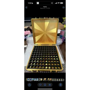 “Golden Dreams” edition -  3ml (50 or 100 vials) - Peptide Storage Container - Secure Stylish Protection Plastic Box Organizer for Peptides GLP-1s - Fits Vials Up to 17mm Diameter