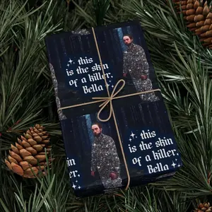 Funny Meme Wrapping Paper Meme Gen Z Humor Sarcastic Gift Wrap Twilight Saga Xmas Gift Wrap for Festive Season