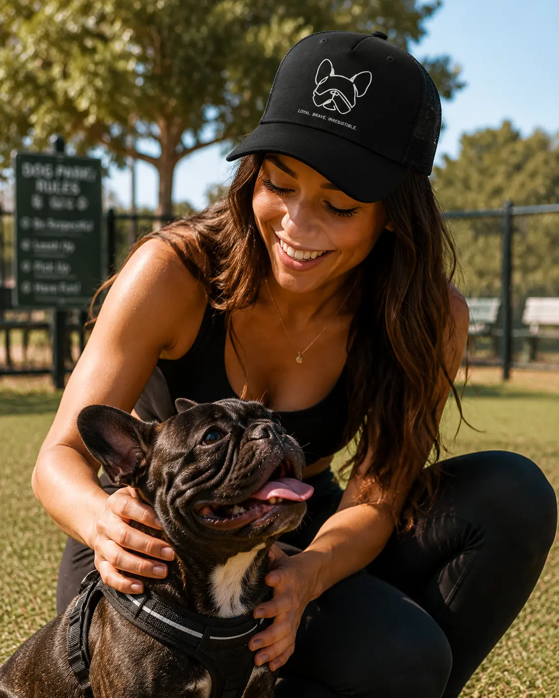 Frenchie Lover Hat - Black，HOLIDAY HAT，