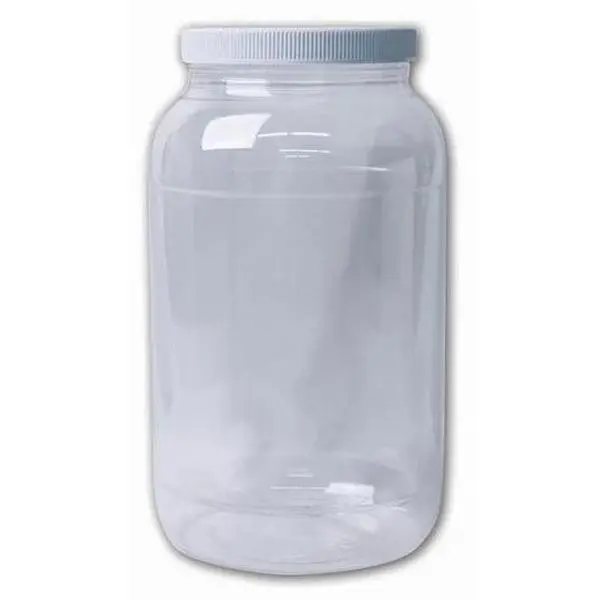 Clear Gallon Jar - Plastic Wide-Mouth Lid