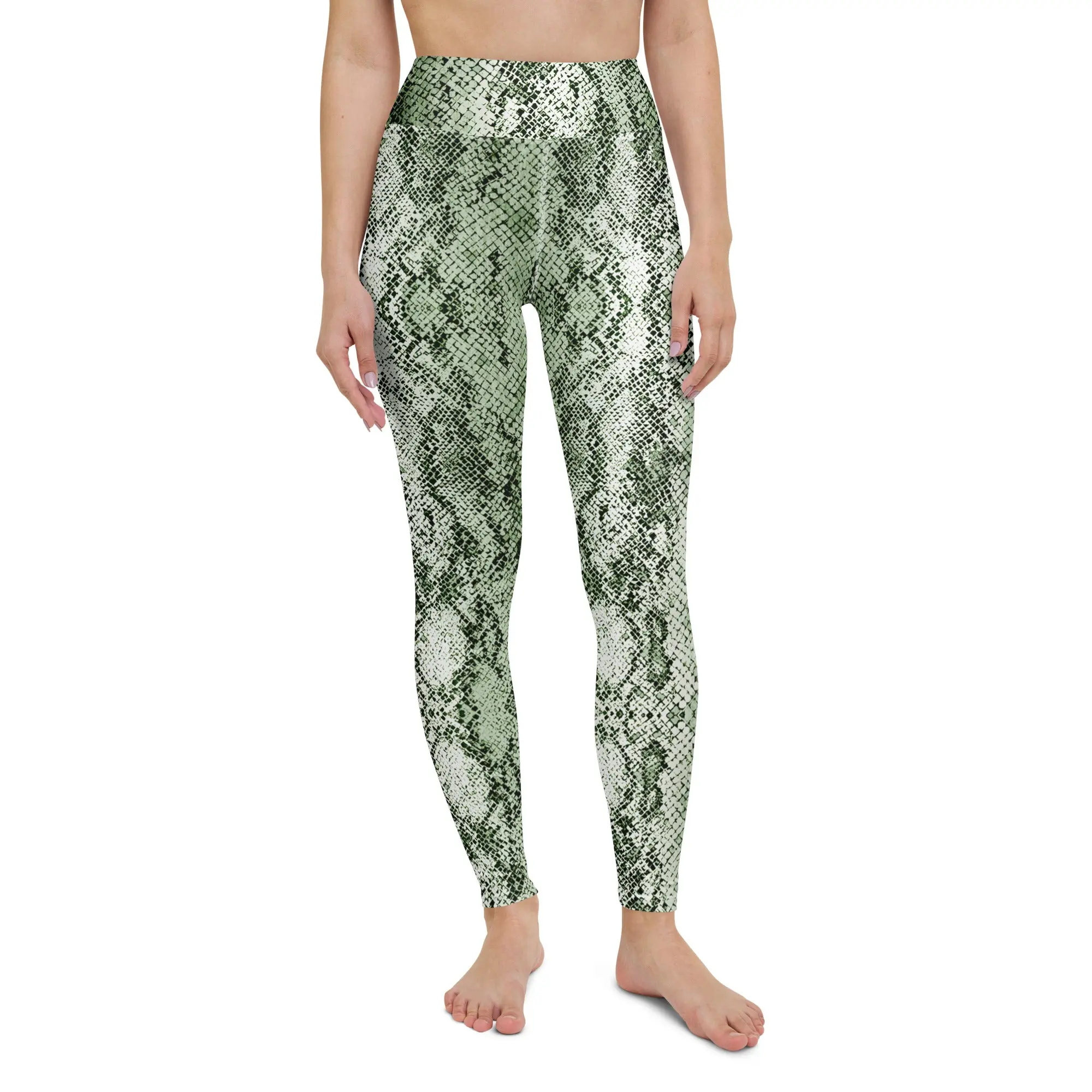 Sage Snake Skin Yoga Leggings