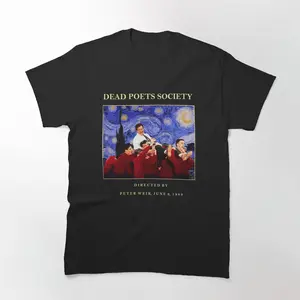 Dead Poets Society Darkacademia T-Shirt Inspirational Tribute to Dead Poets Society Perfect for Literature Lovers and Dark Academia Aesthetics Stylish and Thoughtful Design