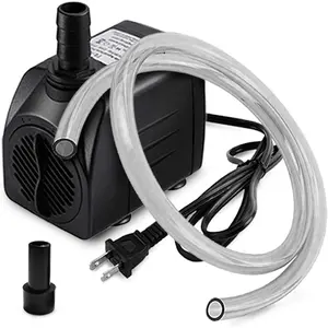 160GPH Small Fountain Pump, Ultra Quiet Submersible Water Pump (600L/H, 10Watt) with 3.3 ft Tubing for Aquariums, Pond Fountain, Water Feature, Indoor Fountains