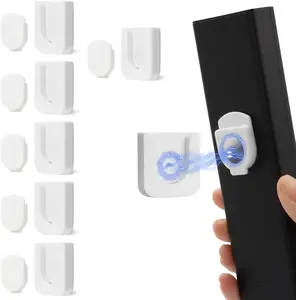 WALLFID Magnetic Remote Holder 6-Pack - Innovative Slot Design, Wall Mount, Compact Easy-to-Use Organizer, Black - Effortless Organization