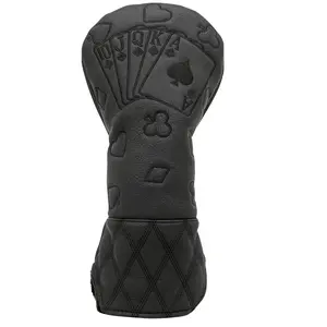Golf Club Covers Poker Golf Head Covers Driver Covers Putter Covers Leather Golf Headcover for All Brand,Great Christmas Gift For Golf Lovers, Golf Accessories