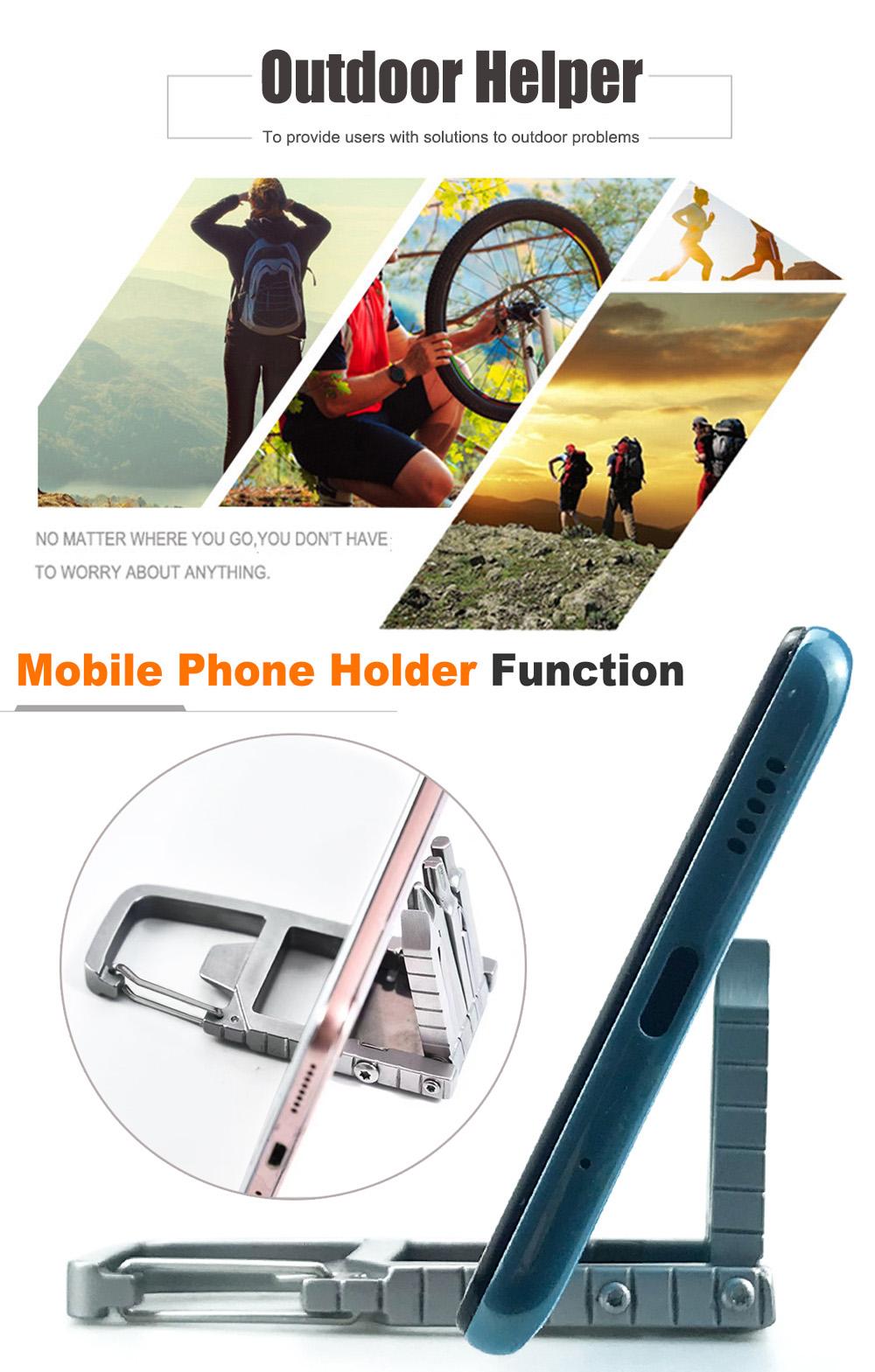 13 in 1 Multifunction Stainless Steel Tool Combination Folding Outdoor Tools Corkscrew Screwdriver Wrench Keychain