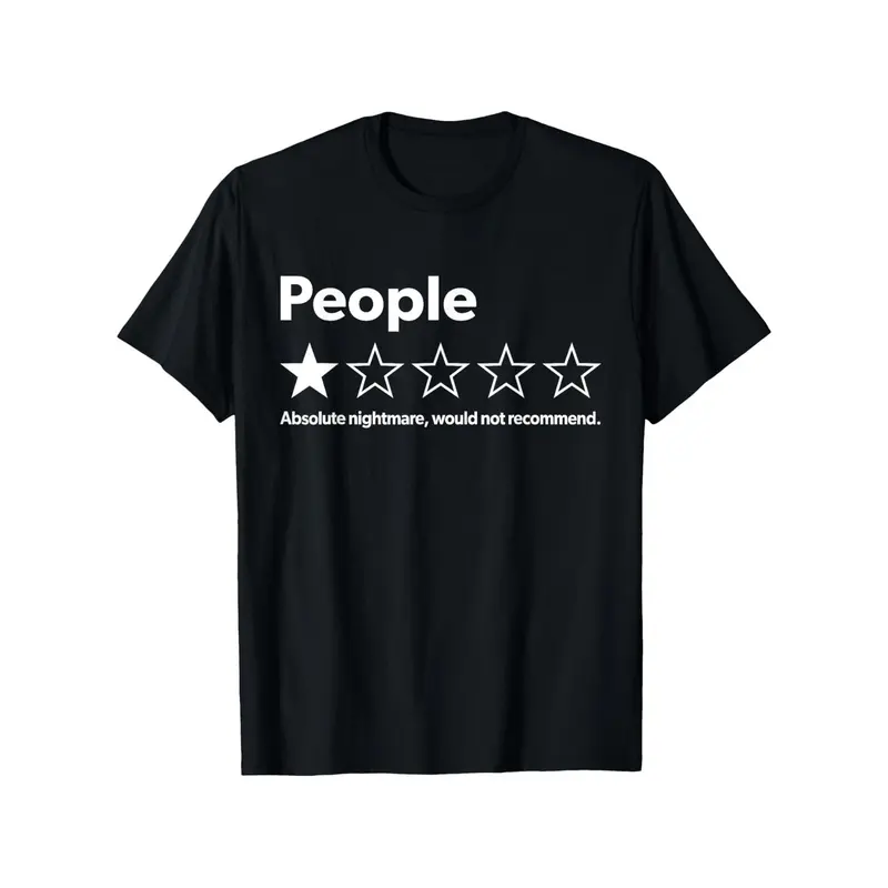 Men's 100% Cotton Short-Sleeve Round Neck Mens Clothing Graphic T-Shirt - Black Trendy Graphic Shirts, Casual Outdoor Top with 1-Star Review Print, Premium Drape, Smooth Wear, Digital Transfer Crisp Art