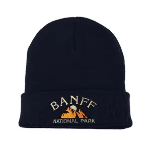 Banff National Park Embroidered Beanie Winter Hat travel hat nature beanie hat tour hat beanie