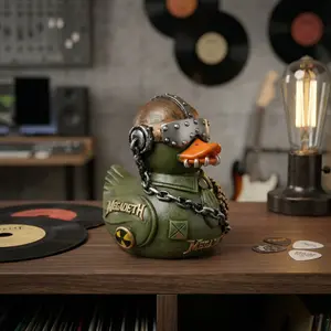 Soldier Duck Statue, Desktop Ornament, Home Decor Item, Unique Sculpture, Perfect for Shelves & Desks, Enhance Your Space