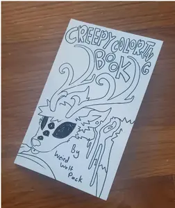 WeirdWolfPack Creepy Coloring Book Double Sided Pages 20 Illustrations