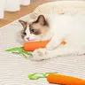 Lovely Caves Cotton Carrot Cat Chew Toy, 2 count