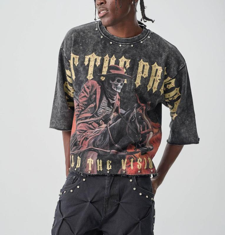 TAKER 'Trust the Process' Cropped T-Shirt (Black) T5201